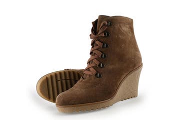 Esprit Enkellaarzen in maat 38 Beige, Verzenden, Beige, Lage of Enkellaarzen, Zo goed als nieuw
