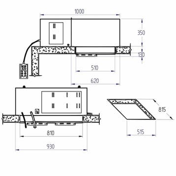 Diamond Plafondunit | 11.9-21.1m³ | -5°C/+5°C | 0.9kW | 230V, Ophalen of Verzenden, Nieuw