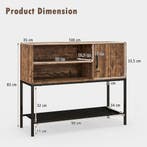 LIVSK Industriële Buffetdressoir met Wijnrek - Stevig Metale, Huis en Inrichting, Kasten | Wandmeubels, Verzenden, Nieuw