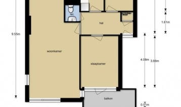 Te Huur 3 Kamer Appartement Rembrandtlaan In Enschede, Direct bij eigenaar, Overijssel, Enschede, Appartement
