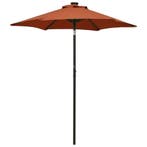 vidaXL Parasol met LED-verlichting 200x211 cm aluminium, Tuin en Terras, Verzenden, Nieuw, 2 tot 3 meter