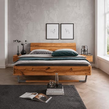 Van Schaik Wolfram Massief Eiken Balkenbed - 160 x 200, Nieuw