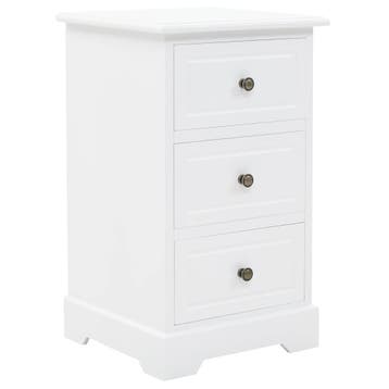 vidaXL Nachtkastje 35x32x59 cm MDF en grenenhout, Minder dan 45 cm, Verzenden, Nieuw, 55 tot 70 cm