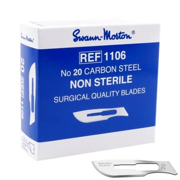 Scalpelmesjes Swann Morton 100 stuks - niet steriel - 1106, Verzenden, Nieuw