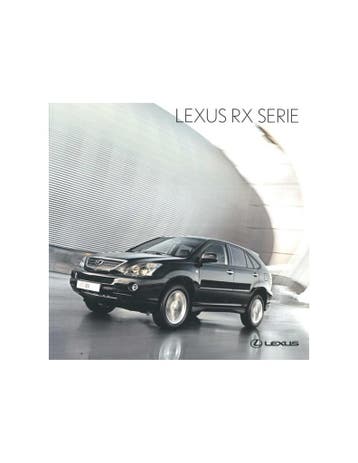 2008 LEXUS RX BROCHURE NEDERLANDS, Nieuw, Author