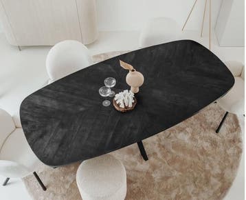 Tower Living Eettafel Silvi Deens ovaal mangohout visgraat, Huis en Inrichting, Tafels | Eettafels, Ophalen of Verzenden, Nieuw