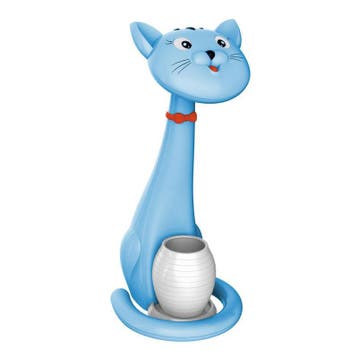 LED Kinder Nachtlamp - Tafellamp - Kat - Blauw - Dimbaar, Ophalen of Verzenden, Nieuw