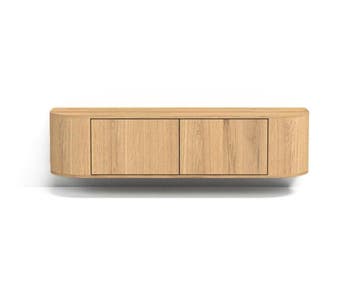 Tv meubel Novero Zwevend eiken 140cm - Naturel, Ophalen of Verzenden, Nieuw