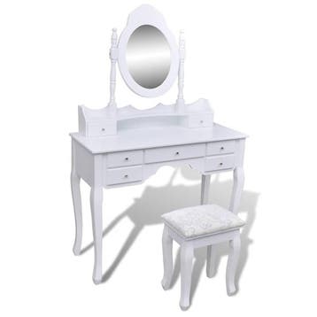 Make-up tafel 7 lades | Tweedekansje | OP=OP, Huis en Inrichting, Victoriaans, Zo goed als nieuw, Minder dan 100 cm, Hout