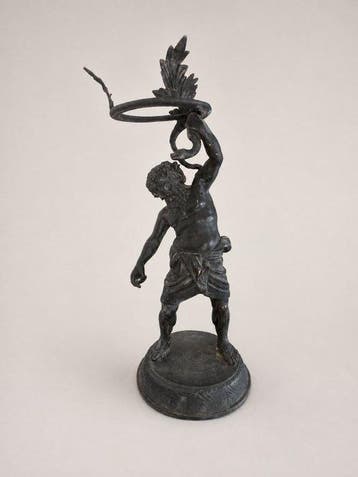 sculptuur, Sileno pompeiano - 44 cm - Brons, Antiek en Kunst