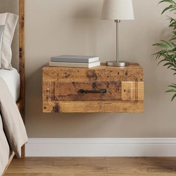 vidaXL Wandbeugel Bedkast Oud hout 49 x 34,5 x 20 cm Bewerkt, Minder dan 45 cm, Verzenden, Nieuw, Minder dan 55 cm