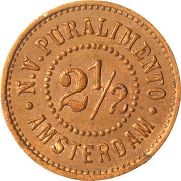 Nederlands-Indië - Batavia. Plantagegeld 2 - 1/2 (Cents?)