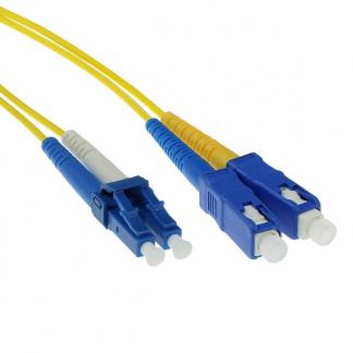 Glasvezelkabel OS2 - LC/SC - 50 meter (Duplex, 9/125m, UPC), Verzenden, Nieuw