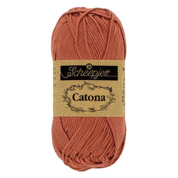 Scheepjes Catona 50g - 504 Brick Red - Haakgaren / Breigaren, Ophalen of Verzenden, Nieuw, Breien of Haken, Wol of Garen