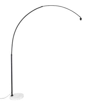 Moderne booglamp zwart met wit verstelbaar zonder kap - XXL, Huis en Inrichting, Verzenden, Nieuw, Modern