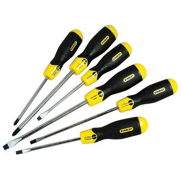Schroevendraaierset 6-delig cushiongrip Stanley | 5-98-001, Verzenden, Nieuw
