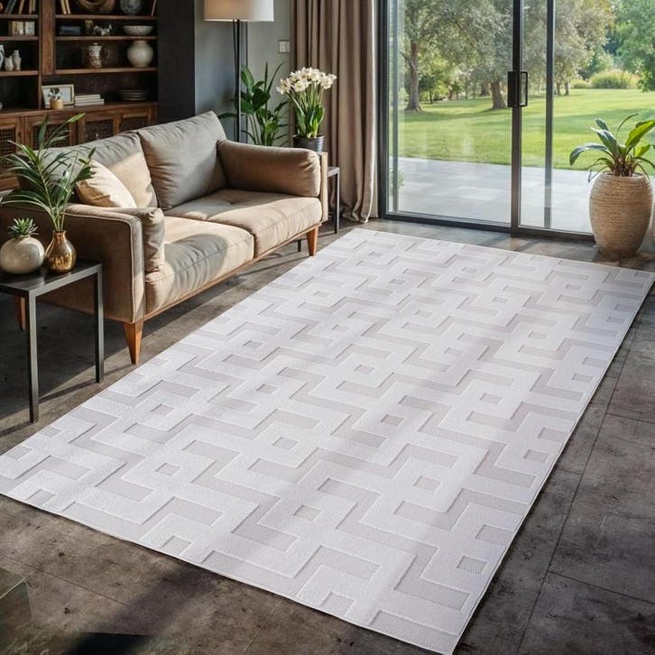 Buitenkleed Labyrint Creme | Tweedekansje | OP=OP, Huis en Inrichting, Stoffering | Tapijten en Kleden, 100 tot 150 cm, 150 tot 200 cm