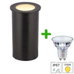 Grondspot Riga buiten + LED spot GU10 Philips CorePro | 3.5, Tuin en Terras, Buitenverlichting, Verzenden, Minder dan 50 watt