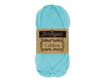 Scheepjes Cahlista 50g - 397 Cyan - Haakgaren / Breigaren, Ophalen of Verzenden, Nieuw, Breien of Haken, Wol of Garen