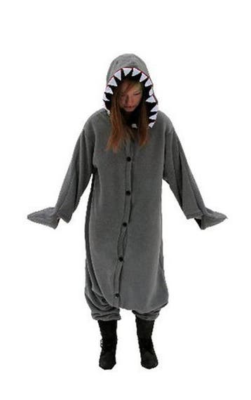 KIMU® Onesie Haai Pak XL-XXL Haaienpak Kostuum Grijs Vis Sha, Kleding | Heren, Carnaval, Ophalen of Verzenden, Kleding, Maat 56/58 (XL)
