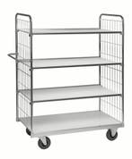 Kongamek etagewagen met 4 verstelbare schappen, lvm. 300 kg, Verzenden