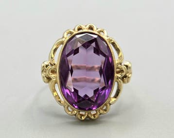 Gouden Vintage en Antieke  ringen met Edelstenen en Diamant., Overige kleuren, Verzenden, Zo goed als nieuw, Dame of Heer