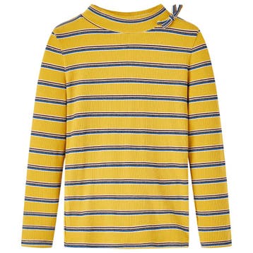 vidaXL Kindershirt met lange mouwen 140 okerkleurig, Verzenden, Nieuw