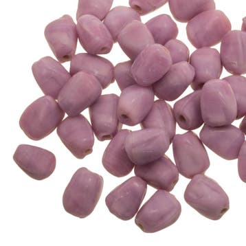 5 x Glaskralen Pebble Soft Pink (Pebble vintage glaskralen), Hobby en Vrije tijd, Ophalen of Verzenden, Nieuw, Kraal