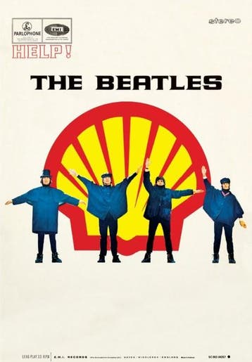 Posters - Poster Beatles - Shell/Help!, Verzenden, Zo goed als nieuw