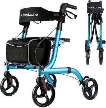 2dekans | Medzone Rollator Lichtgewicht en Opvouwbaar -, Ophalen of Verzenden, Zo goed als nieuw