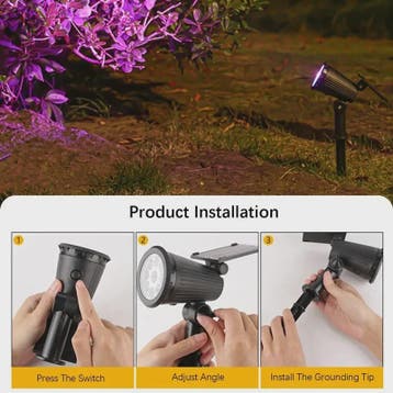 Solar LED Spot Verlichting - Waterdichte Buitenlamp voor Tui, Verzenden, Nieuw