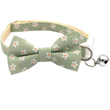 Kattenhalsband - Puppyhalsbandje met strik Groen Sunflower, Dieren en Toebehoren, Ophalen of Verzenden, Nieuw