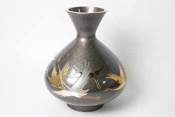 Masaharu — Takaoka Bronzen Reiger Vaas - Brons - Masaharu