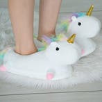 Unicorn Pantoffels Warm | One Size 36-41 | OP=OP, Wit, Nieuw, Ophalen of Verzenden, Pantoffels of Sloffen