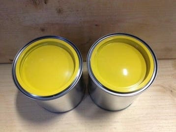 Alkyd Hoogglans - Knal Geel - 1 liter (Terpentinebasis), Doe-het-zelf en Verbouw, Geel, Nieuw, Ophalen of Verzenden, Verf