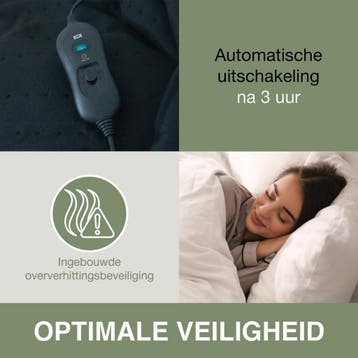 Elektrische deken - Warmtedeken - 1 persoons - 150x80 cm - Z, Verzenden, Zo goed als nieuw