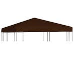 vidaXL Prieeldak 310 g/m² 3x3 m bruin, Tuin en Terras, Partytenten, Verzenden, Nieuw