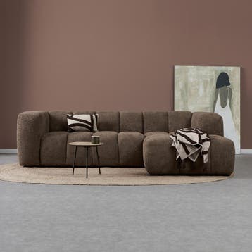 *WOONWINKEL* Design Bank Bruin Hoek Rechts, Verzenden, Nieuw