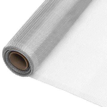 vidaXL Gaas 112x2000 cm aluminium zilverkleurig, Tuin en Terras, Schuttingen, Verzenden, Nieuw, Aluminium, 1 tot 2 meter