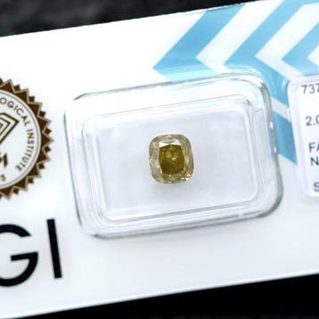 Zonder minimumprijs - 1 pcs Diamant (Natuurlijk gekleurd) -, Nieuw