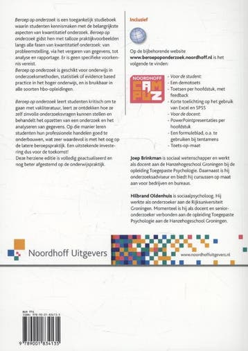 Beroep op onderzoek / Leerboek 9789001834135, Boeken, Verzenden, Zo goed als nieuw, Hilbrand Oldenhuis
