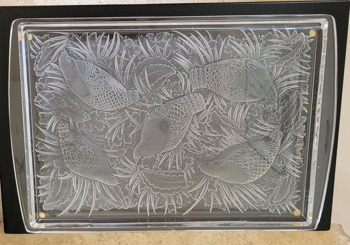 Lalique - Dienblad - 45 x 30,5 cm - Kristal - 5,3 kg, Antiek en Kunst, Antiek | Glas en Kristal