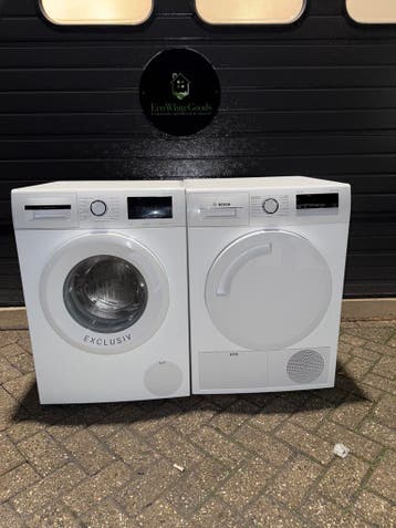 LAGE PRIJS! BOSCH 8KG WASMACHINE BOSCH 8KG WARMTEPOMPDROGER, Energieklasse A of zuiniger, 1200 tot 1600 toeren, Minder dan 85 cm