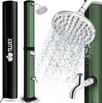Buitendouche - Tuindouche - Zonneenergie - 60L - Groen - Til, Verzenden, Zo goed als nieuw