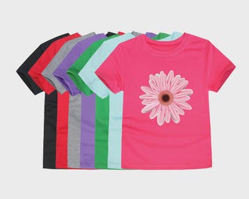 Schattig Katoenen T-shirt Meisjes met Bloemprint - Maten 2 t, Kinderen en Baby's, Verzenden, Nieuw