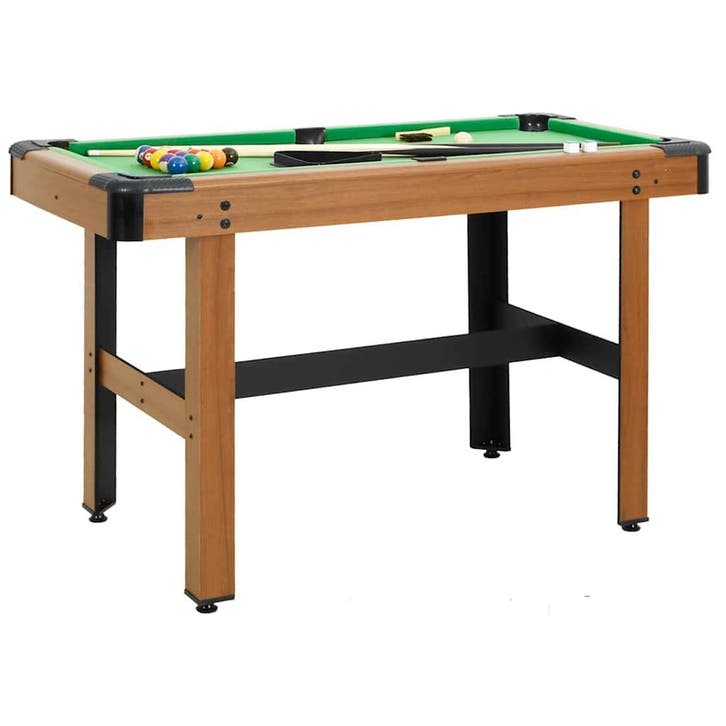 vidaXL Biljarttafel 4 feet 122x61x76 cm bruin, Sport en Fitness, Biljarten en Poolen, Nieuw, Verzenden