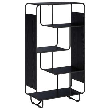vidaXL buffetkast Zwart eiken 80 x 37,5 x 144 cm Bewerkt, Huis en Inrichting, Kasten | Buffetkasten, Minder dan 50 cm, Verzenden