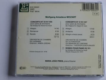 Mozart - Concerto n. 20, 21 / Maria Joao Pires (erato), Cd's en Dvd's, Verzenden, Zo goed als nieuw