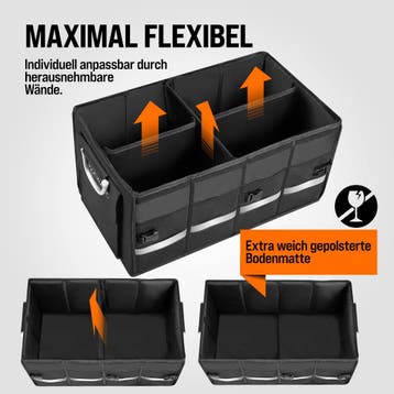 Kofferbak Organizer Zwart 60x35x30cm (Auto-Fiets), Verzenden, Nieuw