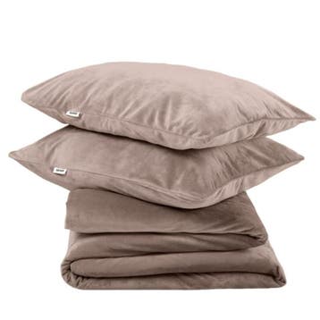 2dekans | Sjumo Silky Smooth Dekbedovertrek Classic Taupe -, Huis en Inrichting, Slaapkamer | Beddengoed, Ophalen of Verzenden